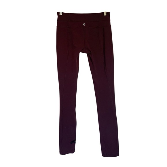 lululemon athletica Pants - Lululemon Align Leggings Burgundy High Rise‎ Full Length Athleisure Women Size 4